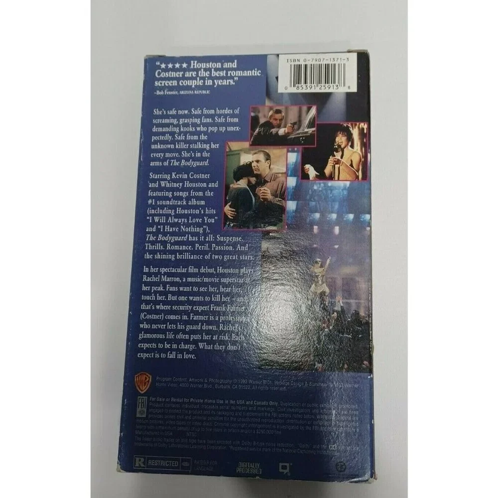 The Bodyguard VHS Tape (1993)